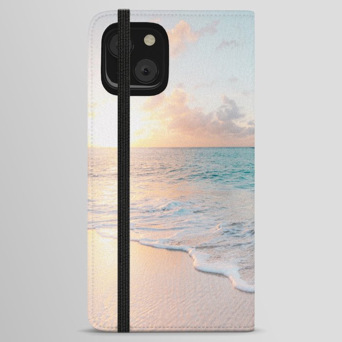 Beautiful tropical turquoise sandy beach photo iPhone Wallet Case