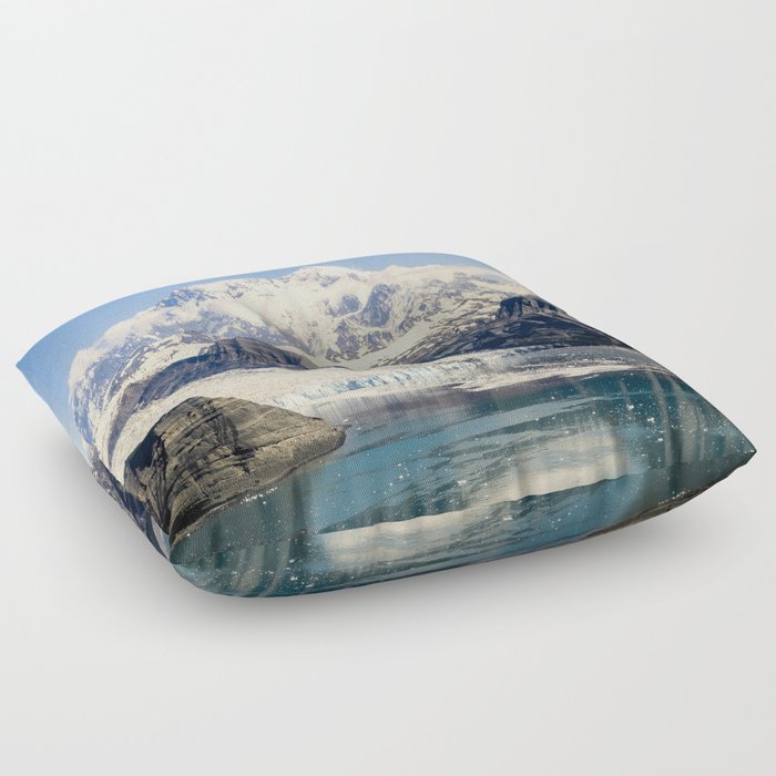 Mountain Lake Landscape Floor Pillow
