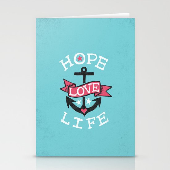 HOPE LOVE LIFE - ANCHOR Stationery Cards
