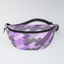 Bright Purple Springtime Rectangle Pattern Fanny Pack