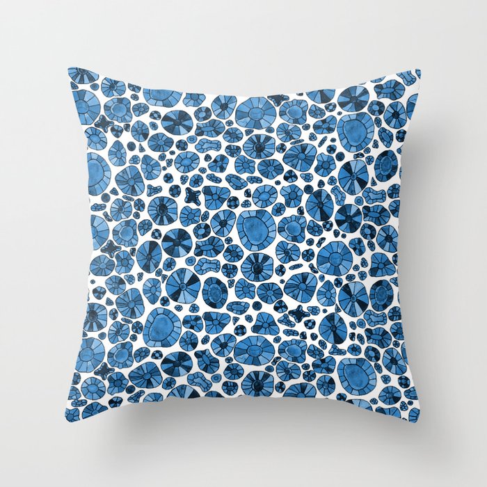 Barca Dots Pattern blue Throw Pillow