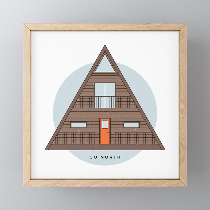 Go North Framed Mini Art Print