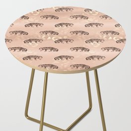 Rose Gold Glam Leopard Print 01 Side Table