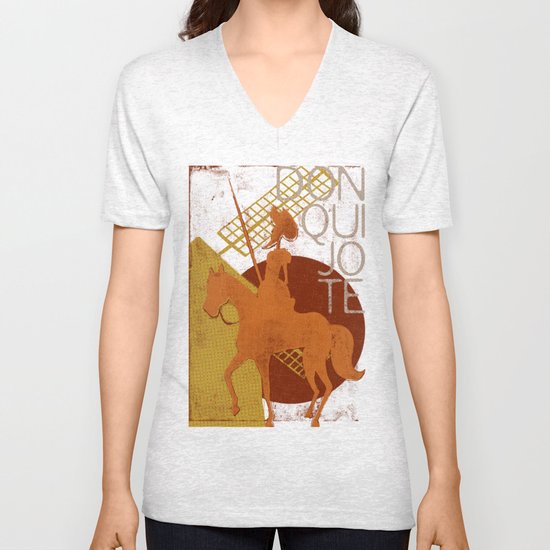 Books Collection: Don Quixote Unisex V-Neck