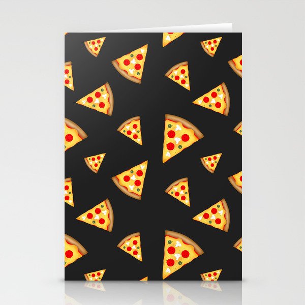 Cool and fun pizza slices pattern Stationery Cards