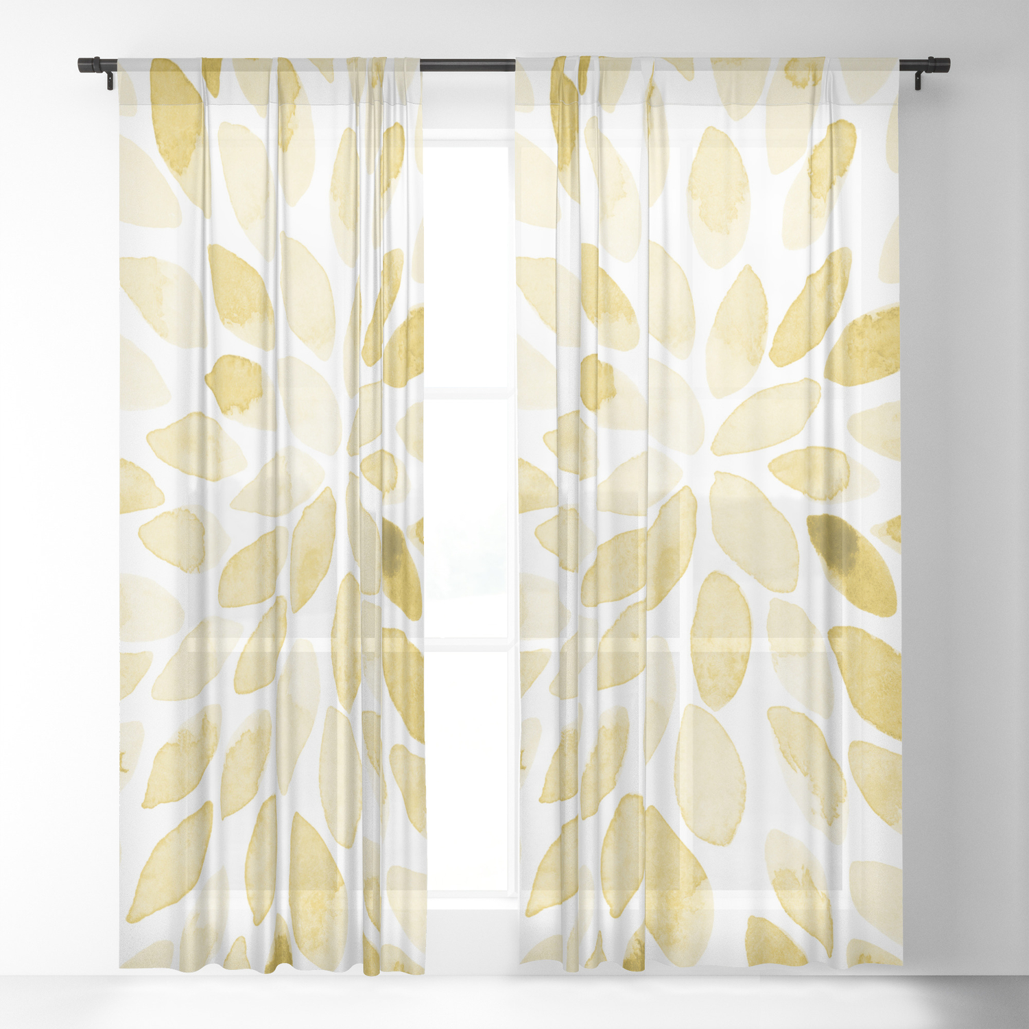 yellow sheer curtains amazon