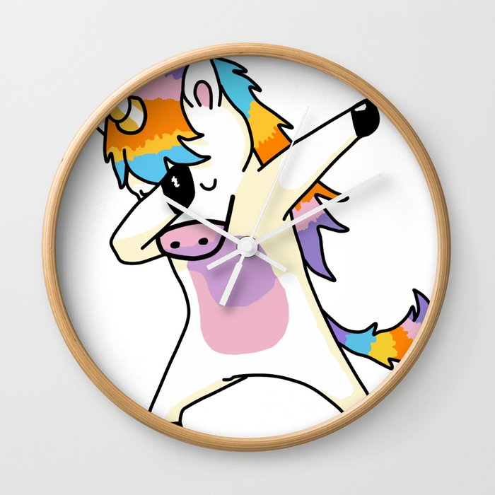 Rainbow Unicorn Kawaii Colour Wall Clock By Maax Society6 In this article, we will show you how to draw a unicorn step by step! rainbow unicorn kawaii colour wall clock by maax