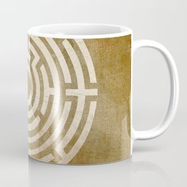 Solving Mazes Gold Coffee Mug