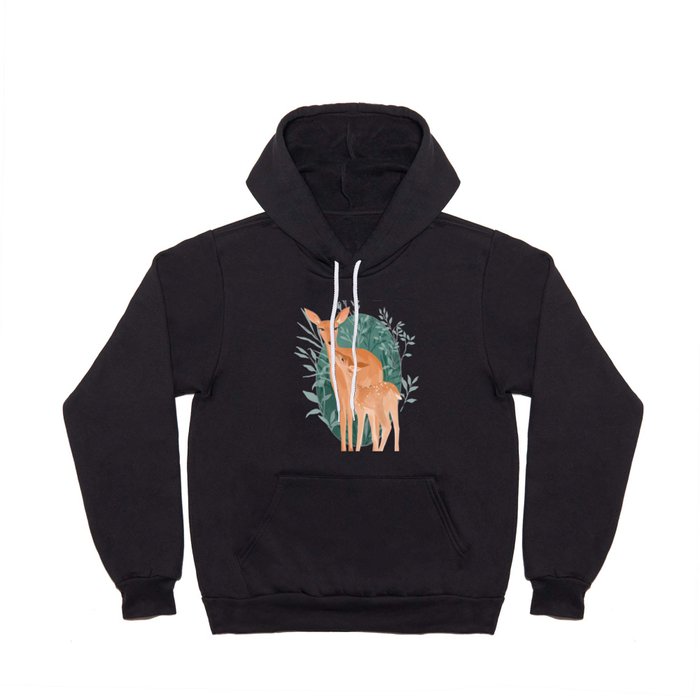 Mother Deer and Fawn Hoody