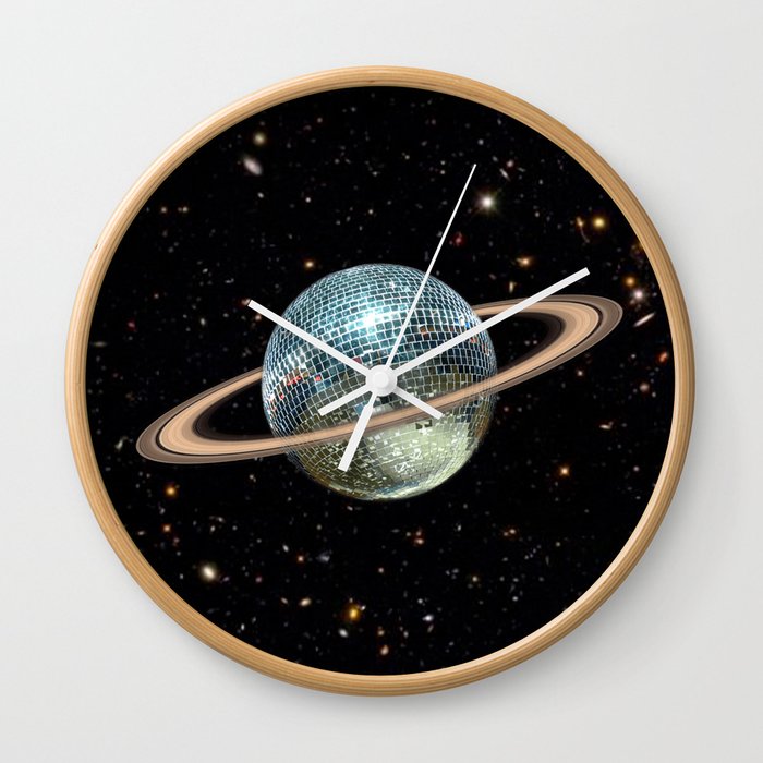 Saturn Disco II Wall Clock