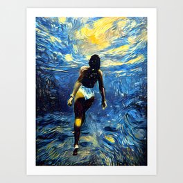Swimming Woman Art Print