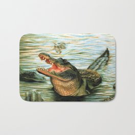 Adult Alligator Smiling Bath Mat