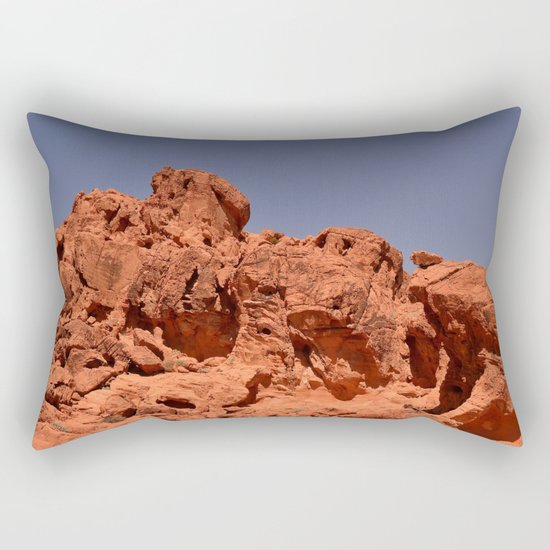 Red Valley III Rectangular Pillow