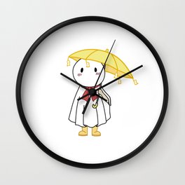 Tenki no ko nagi yellow umbrella Wall Clock