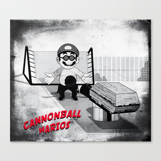 Cannonball Marios Canvas Print
