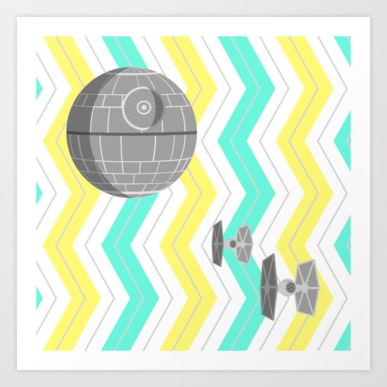 Star Wars Death Star Chevrons Art Print