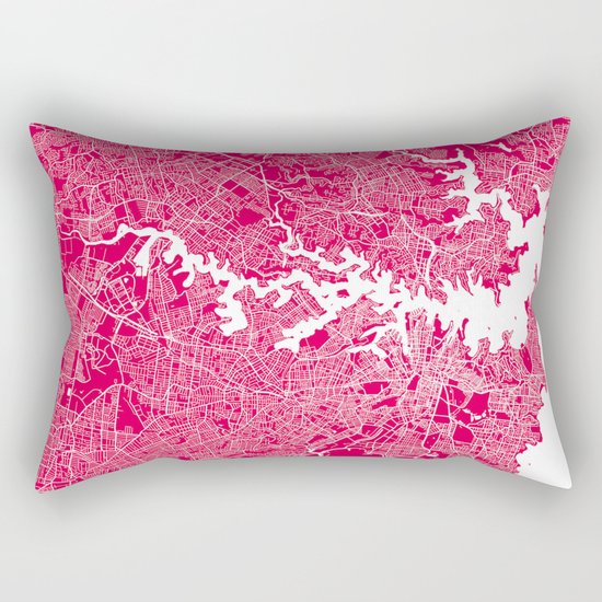 Sydney map raspberry Rectangular Pillow