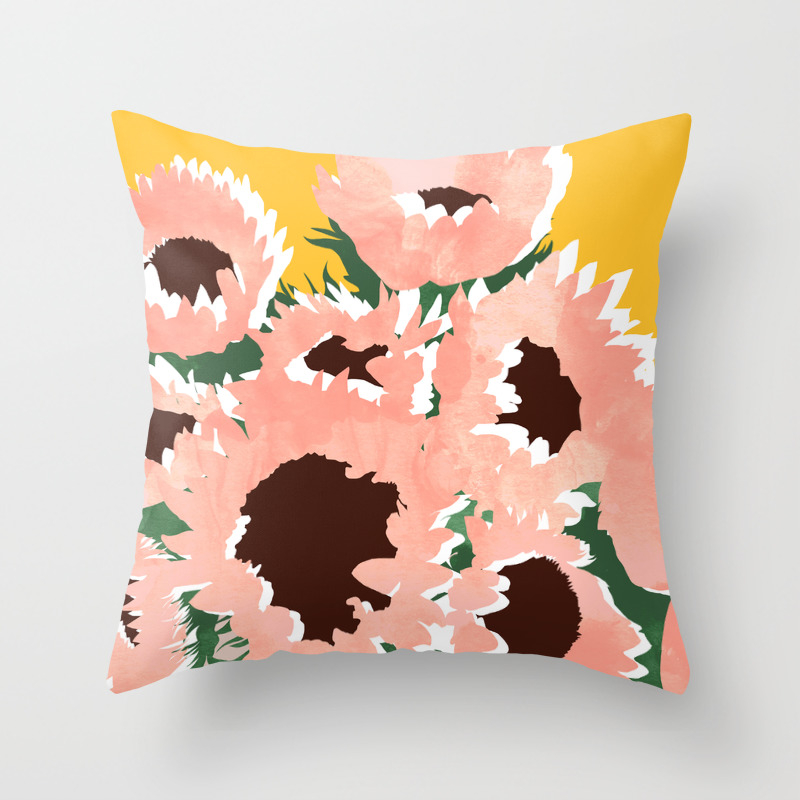 Sunshine On A Cloudy Day Painting Botanical Throw Pillow By