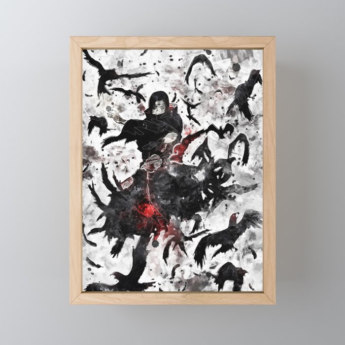 Uchiha akatsuki crows Framed Mini Art Print