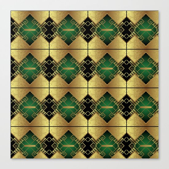 Vintage Art Decó Pattern Canvas Print