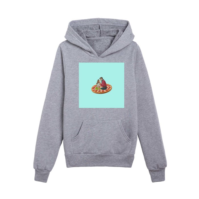 love at first bite blue Kids Pullover Hoodie
