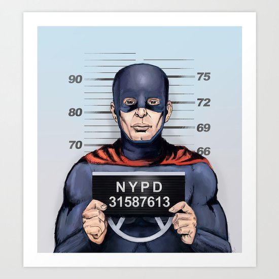 superhero in trouble Art Print