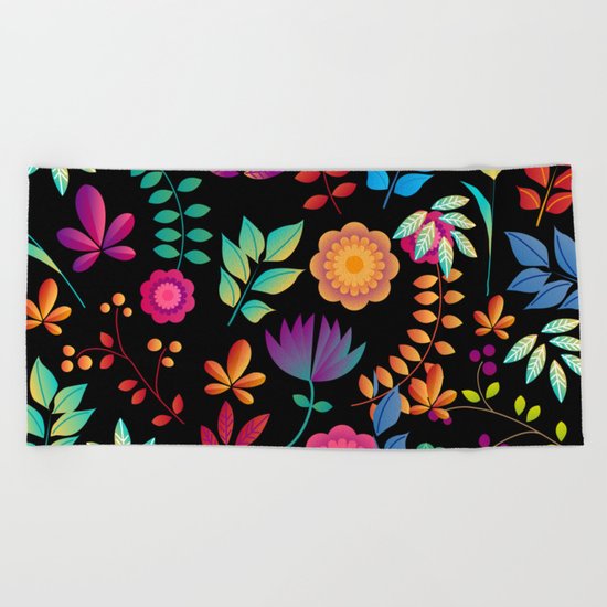 FLORAL PATTERN 4 Beach Towel