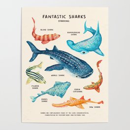 FANTASTIC SHARKS Poster