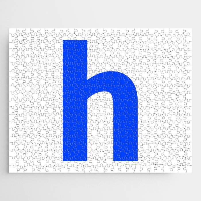 letter H (Blue & White) Jigsaw Puzzle