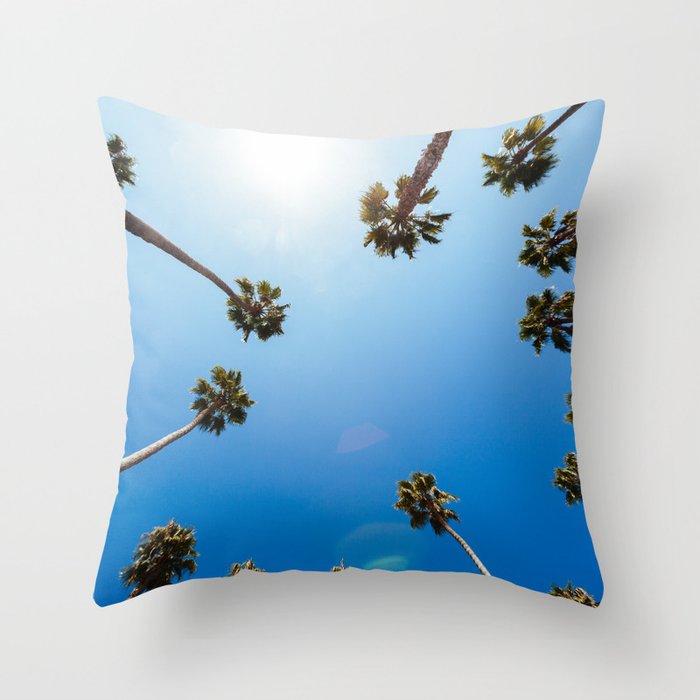 Palm Trees in Los Angeles Throw Pillow