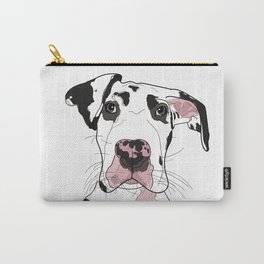 Great Dane Dog (b/w/pink) Carry-All Pouch