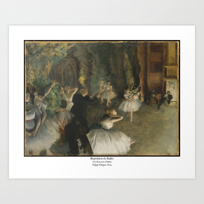 Rehearsal of the Ballet by Edgar Degas Art Print