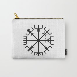 Vegvisir Carry-All Pouch | Island, Compass, Black, Runes, Viking, Symbol, Norse, Drawing, Iceland, Icelandic 