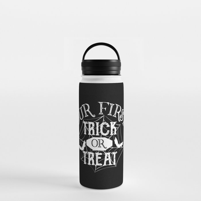 Our First Trick Or Treat Halloween Baby Water Bottle