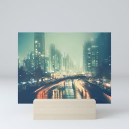 Big city lights Mini Art Print