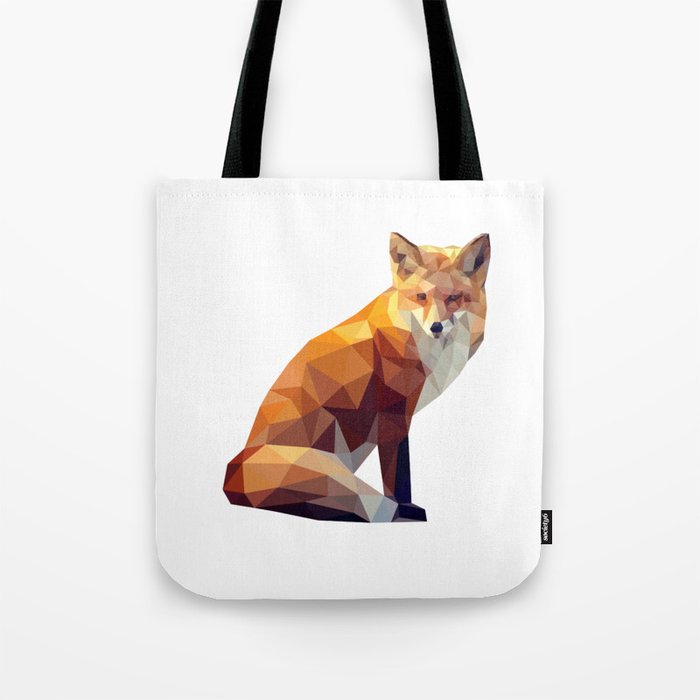 Geometric fox Tote Bag