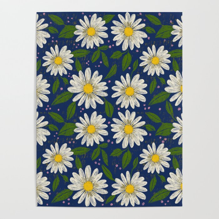 Daisy Party - Carefree Hippie Wildflower Poster