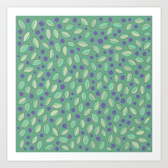 Dreaming of Blueberries Art Print