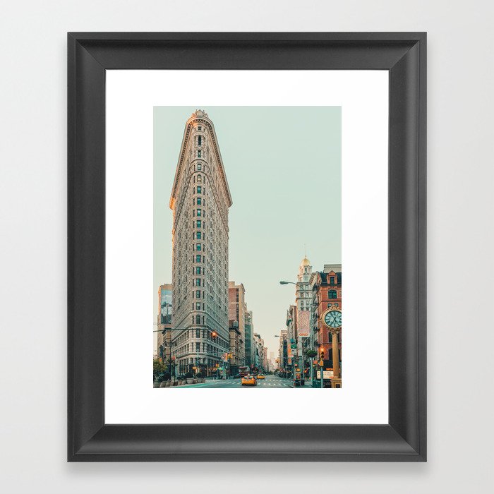 Flatiron at Sunrise - New York City, Architecture, Travel Photography Framed Art Print