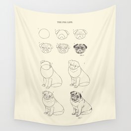 How to Draw The Pug Life Wall Tapestry