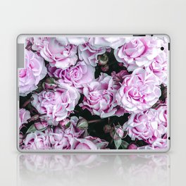 Botanical Rustic Country Chic Pink Green Roses Floral Laptop Skin
