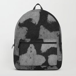 Grey on Black Bleached Grunge Star Design Backpack