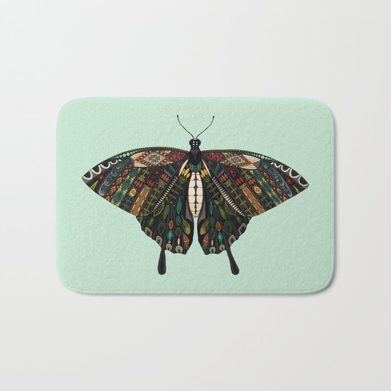 swallowtail butterfly mint Bath Mat