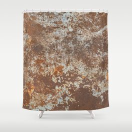 Old Weathered Rusty Metal Texture Shower Curtain