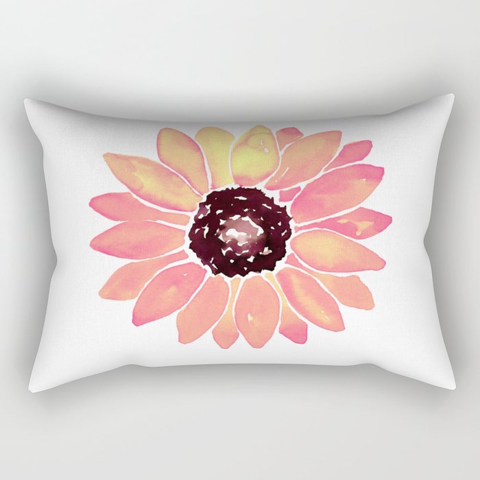 Pink Sunflower Rectangular Pillow