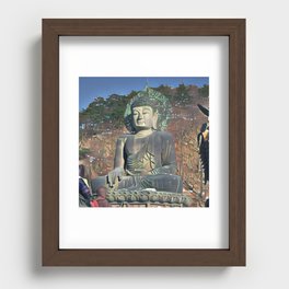 Bronze Buddha Statue | Zen Buddhism | Spiritual | Meditate | Peaceful | Namaste | Asia | Travel Photography Art Recessed Framed Print