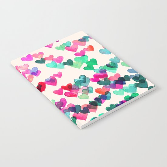 Heart Connections II - watercolor painting (color variation) Notebook