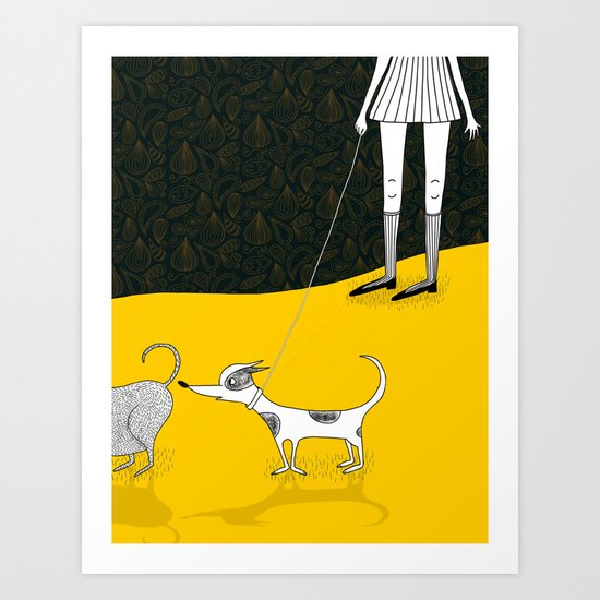 Snyder Goes For Walkies Art Print