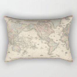 ancient map of the world Rectangular Pillow