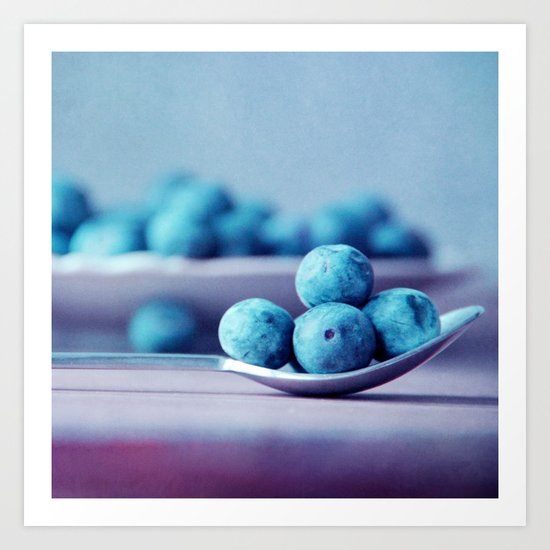 Blue Berrys Art Print